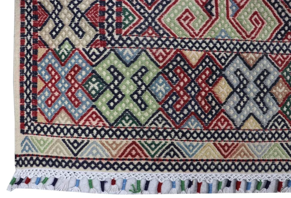 Kelim Teppich - Oriental 205 x 178 cm - blau