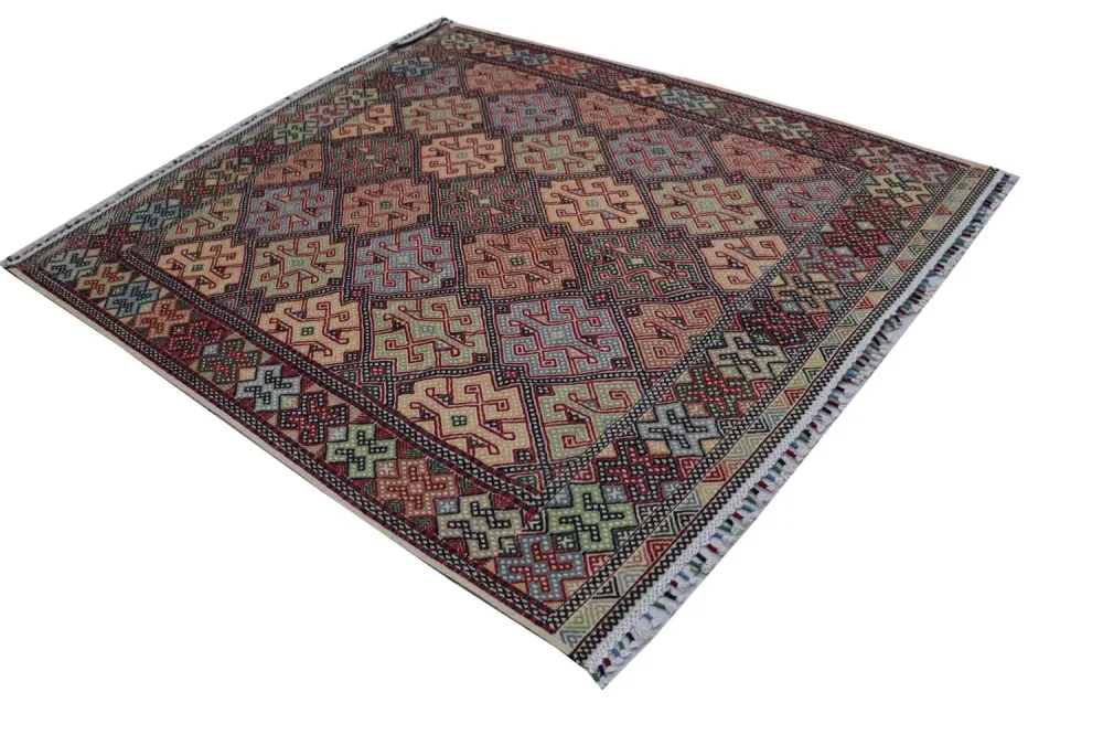 Kelim Teppich - Oriental 205 x 178 cm - blau