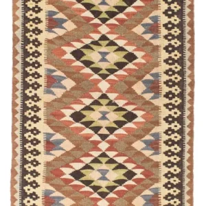Kelim Teppich - Oriental 207 x 85 cm - hellbraun