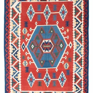 Kelim Teppich - Oriental 208 x 160 cm - rot