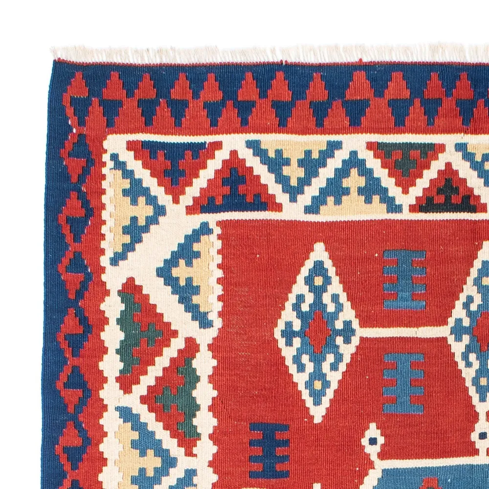 Kelim Teppich - Oriental 208 x 160 cm - rot