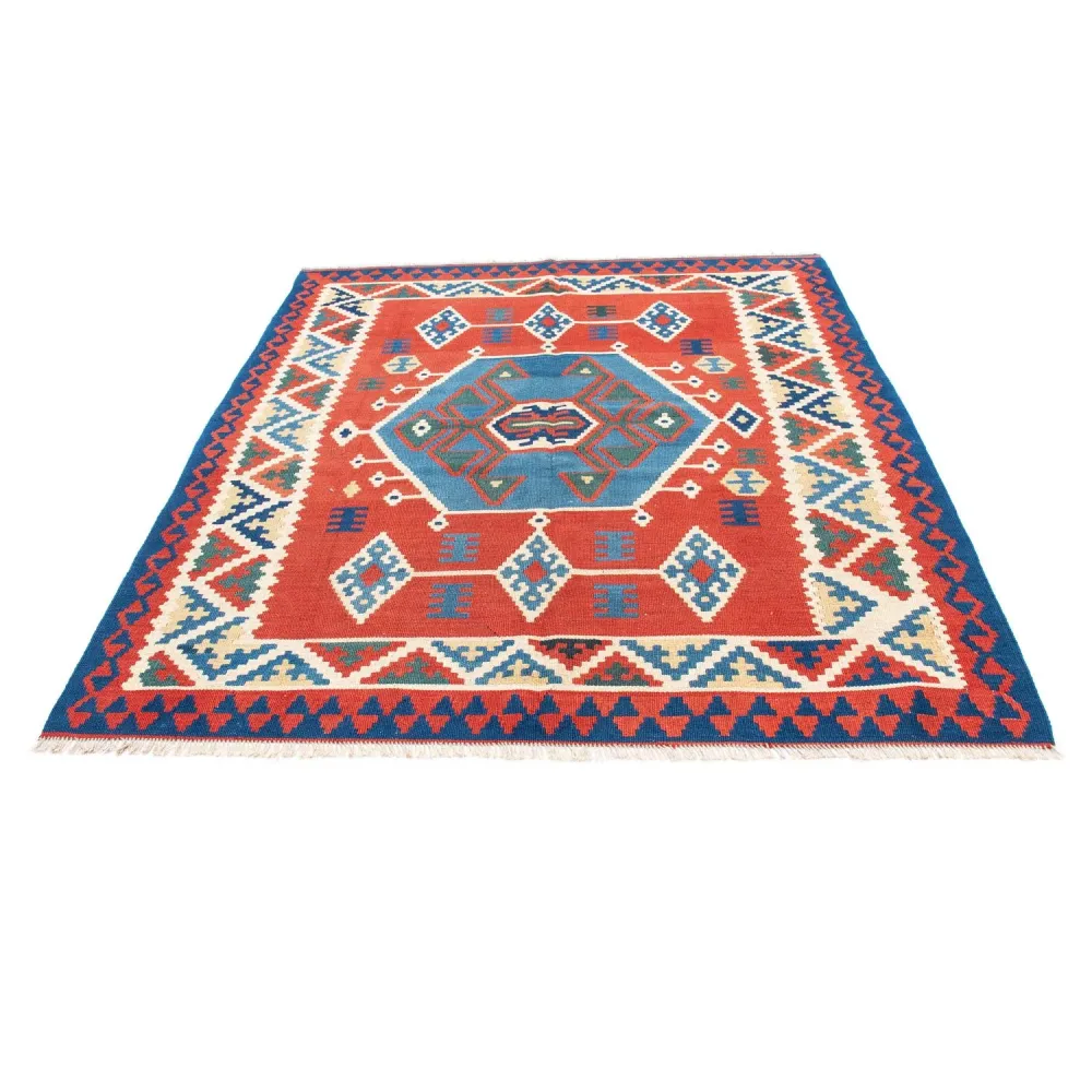 Kelim Teppich - Oriental 208 x 160 cm - rot
