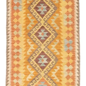 Kelim Teppich - Oriental 209 x 71 cm - gold