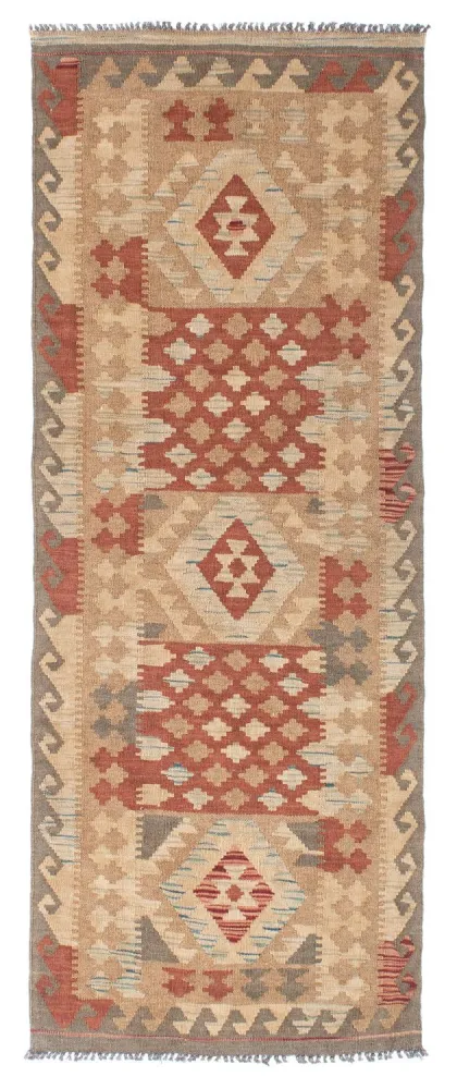 Kelim Teppich - Oriental 212 x 79 cm - hellbraun