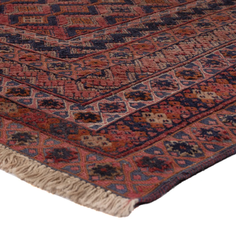 Kelim Teppich - Oriental quadratisch - 189 x 157 cm - dunkelrot
