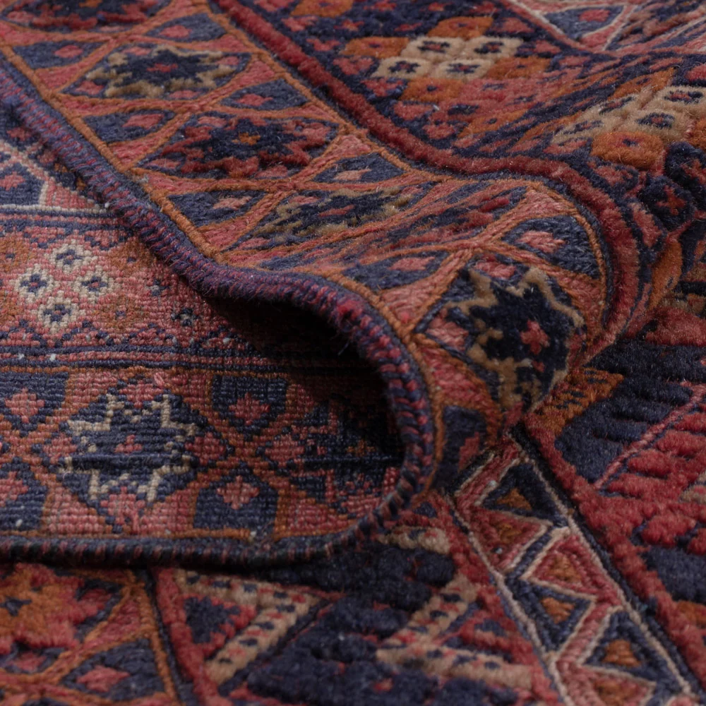 Kelim Teppich - Oriental quadratisch - 189 x 157 cm - dunkelrot