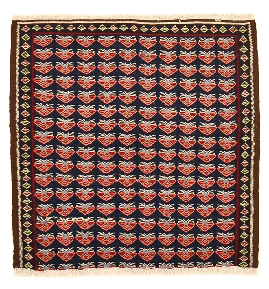 Kelim Teppich - Oriental quadratisch - 66 x 66 cm - mehrfarbig