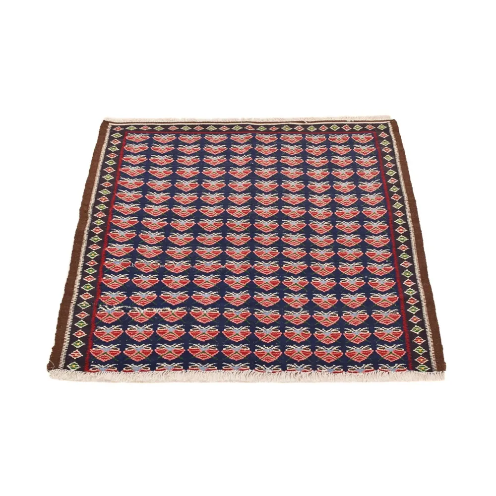 Kelim Teppich - Oriental quadratisch - 66 x 66 cm - mehrfarbig