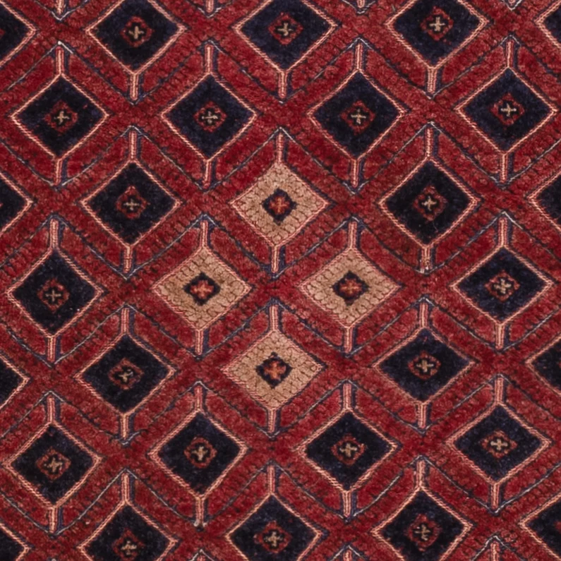 Kelim Teppich - Oriental sonderform - 184 x 158 cm - dunkelrot