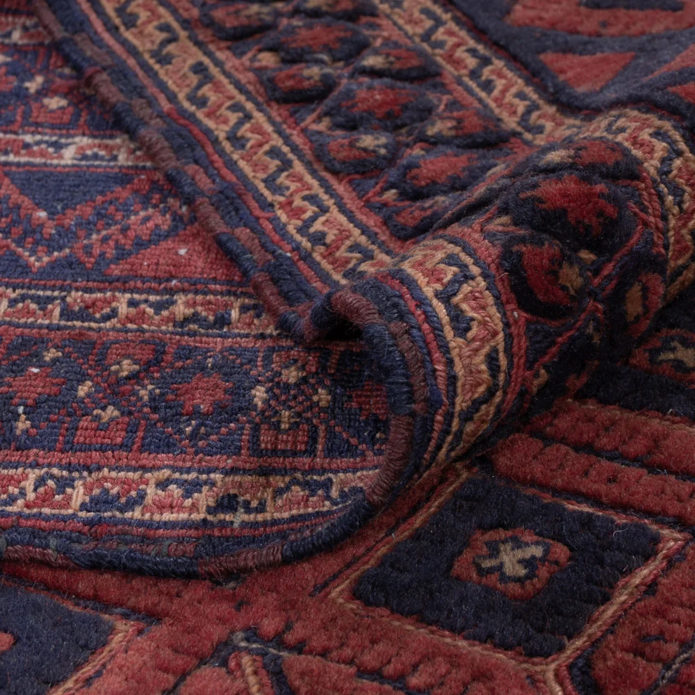 Kelim Teppich - Oriental sonderform - 184 x 158 cm - dunkelrot