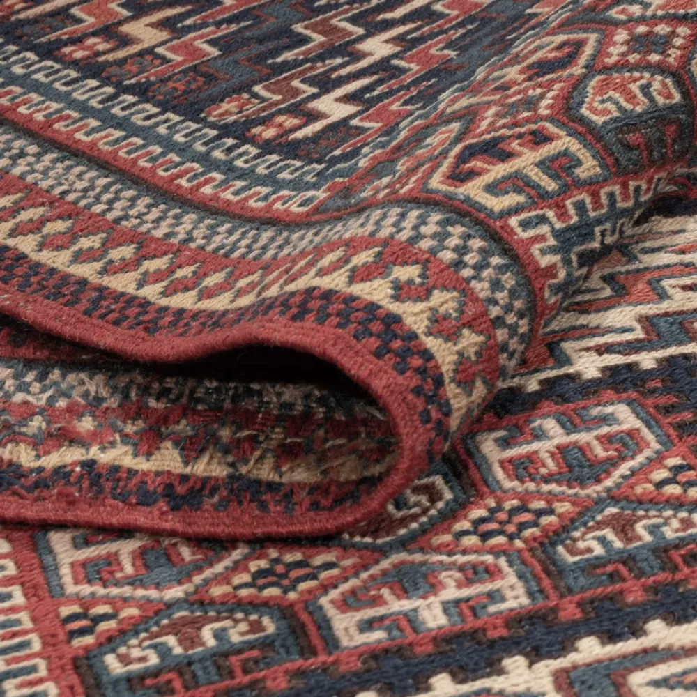 Kelim Teppich - Oriental - Soumak - 208 x 165 cm - dunkelbeige