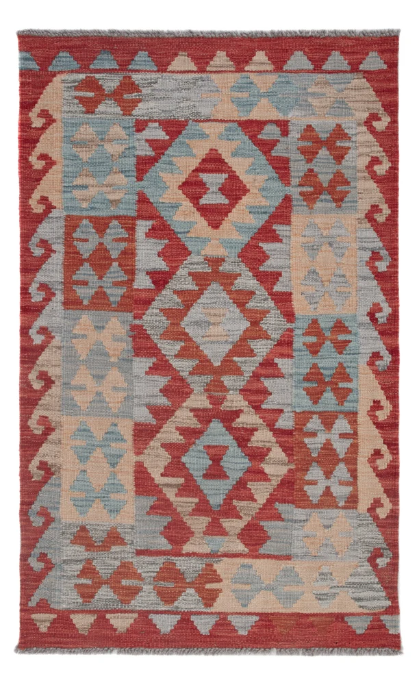 Kelim Teppich - Splash - 123 x 76 cm - mehrfarbig