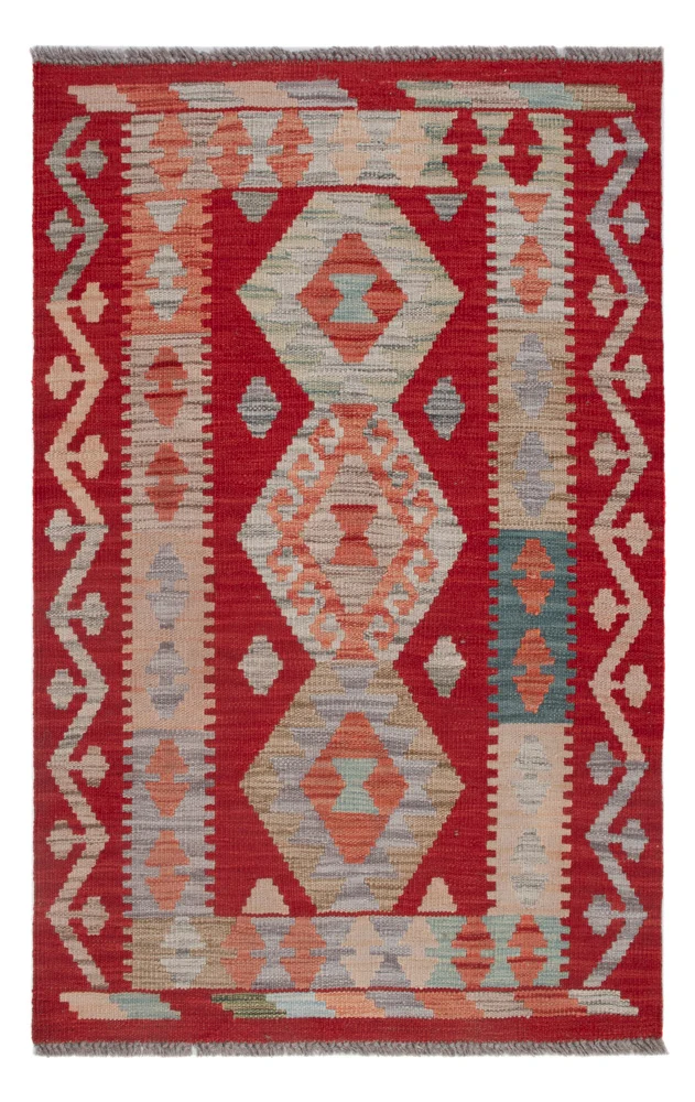 Kelim Teppich - Splash - 123 x 80 cm - mehrfarbig