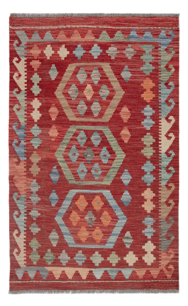 Kelim Teppich - Splash - 126 x 80 cm - mehrfarbig