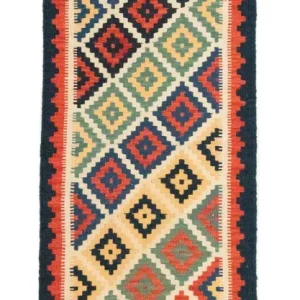 Kelim Teppich - Splash 182 x 62 cm - beige