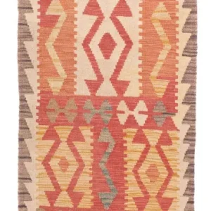 Kelim Teppich - Splash 186 x 68 cm - rot