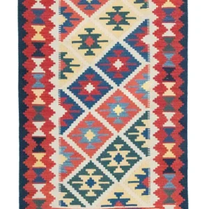 Kelim Teppich - Splash 190 x 120 cm - beige
