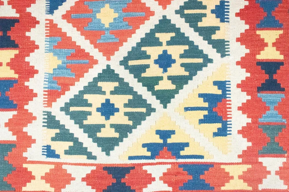 Kelim Teppich - Splash 190 x 120 cm - beige