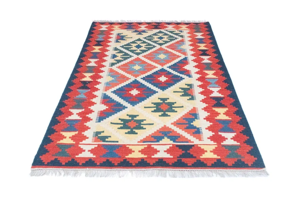 Kelim Teppich - Splash 190 x 120 cm - beige