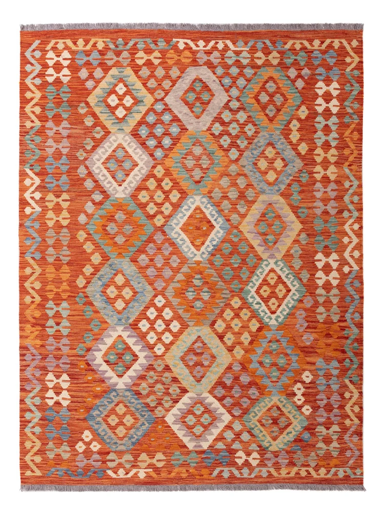 Kelim Teppich - Splash - 203 x 155 cm - bunt
