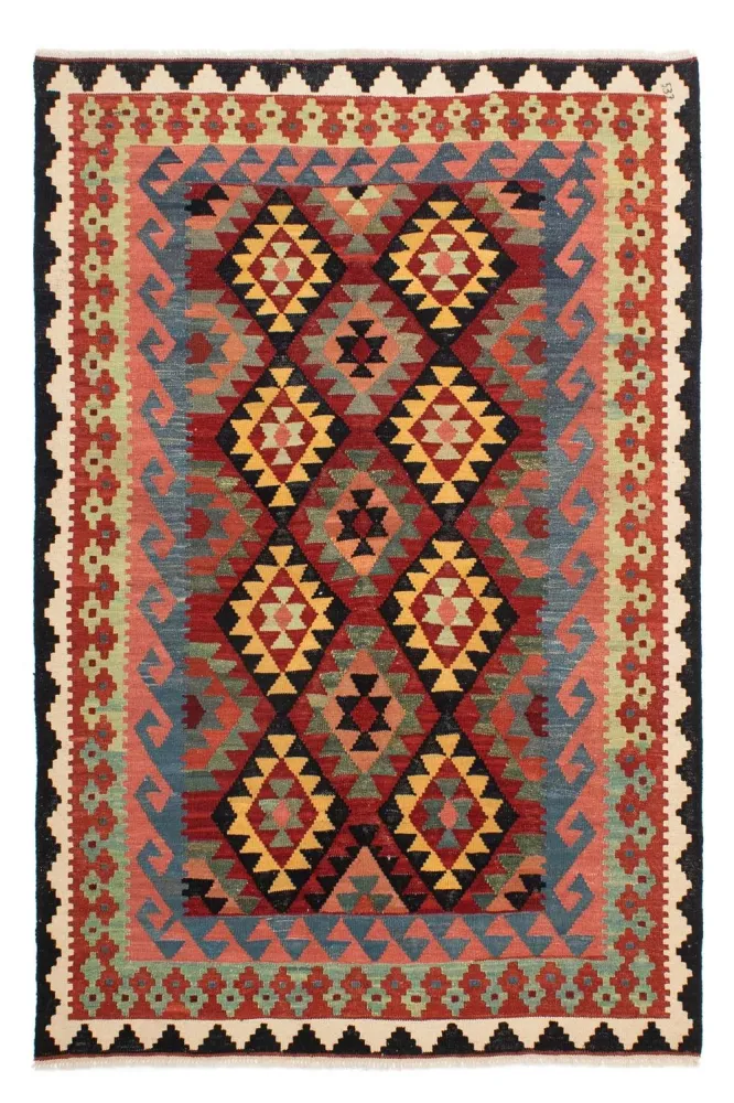 Kelim Teppich - Splash 214 x 153 cm - mehrfarbig