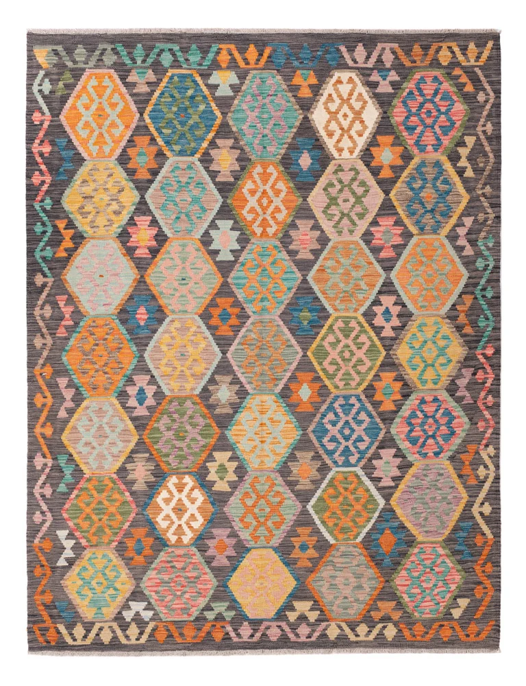 Kelim Teppich - Splash - 232 x 175 cm - bunt