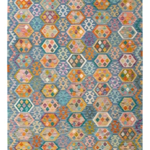 Kelim Teppich - Splash - 242 x 175 cm - bunt