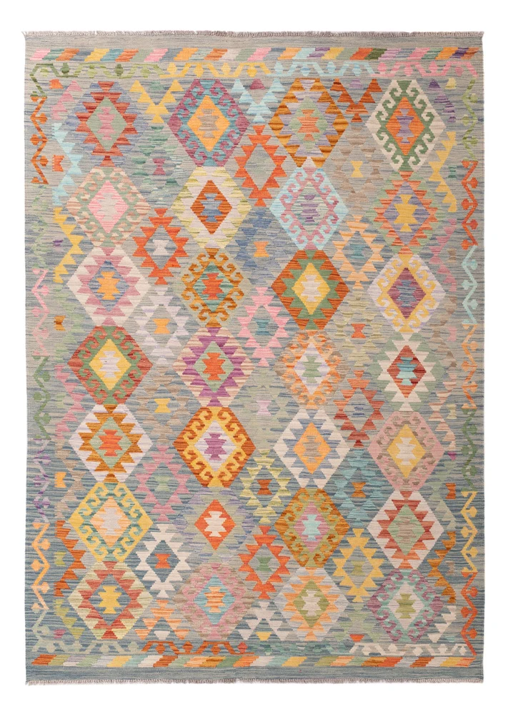 Kelim Teppich - Splash - 248 x 172 cm - bunt