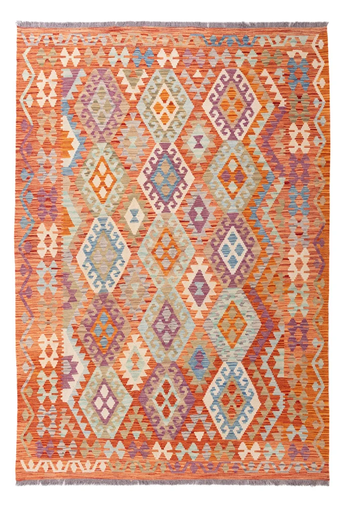 Kelim Teppich - Splash - 255 x 178 cm - bunt