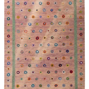 Kelim Teppich - Splash - 298 x 215 cm - rosa
