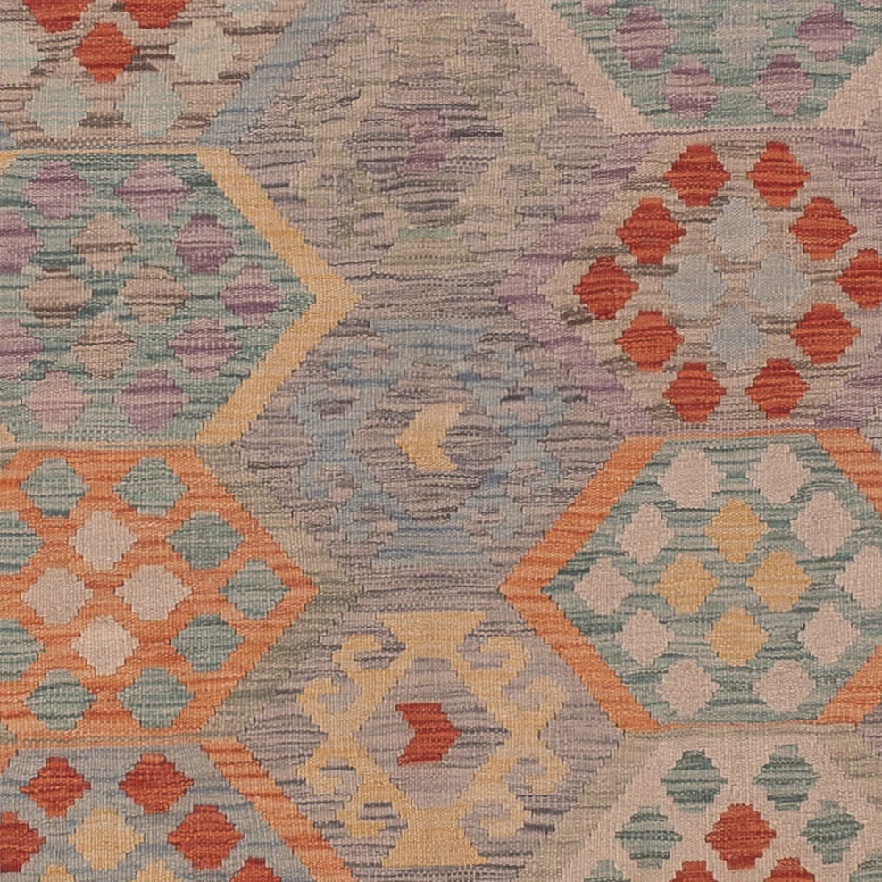 Kelim Teppich - Splash - 339 x 245 cm - mehrfarbig