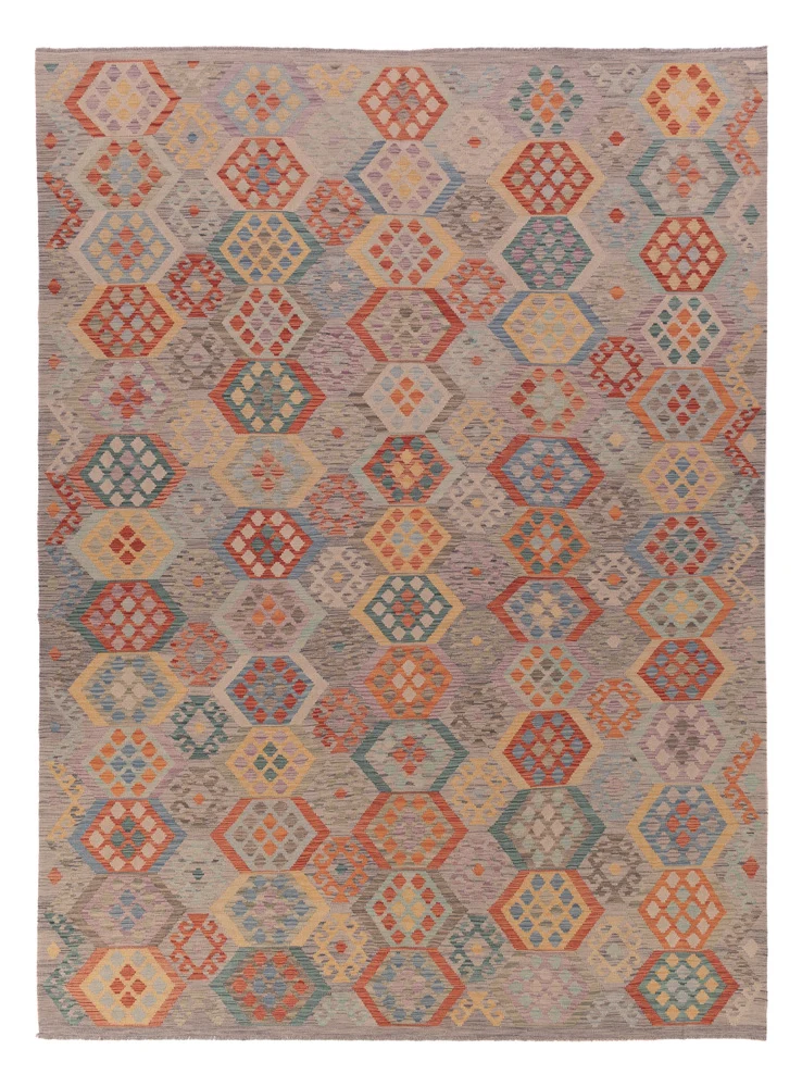 Kelim Teppich - Splash - 352 x 255 cm - mehrfarbig