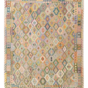 Kelim Teppich - Splash - 375 x 303 cm - bunt