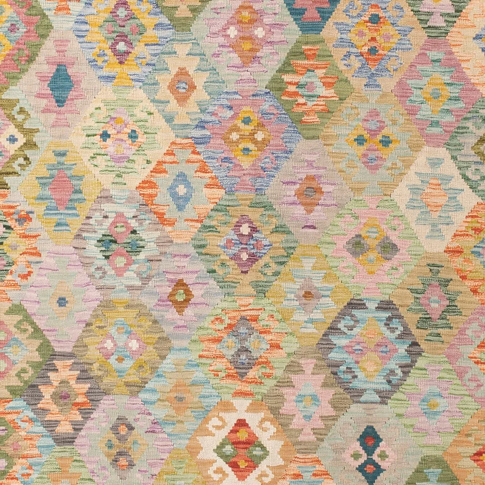 Kelim Teppich - Splash - 375 x 303 cm - bunt