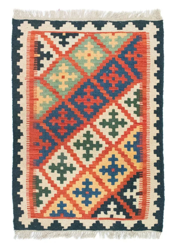 Kelim Teppich - Splash 92 x 65 cm - mehrfarbig