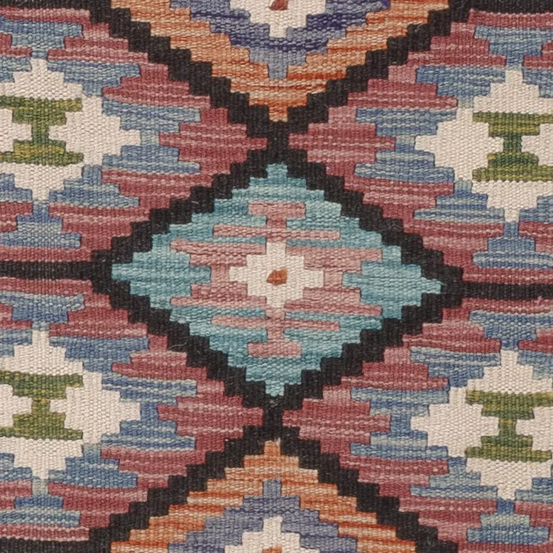 Kelim Teppich - Splash quadratisch - 102 x 101 cm - mehrfarbig