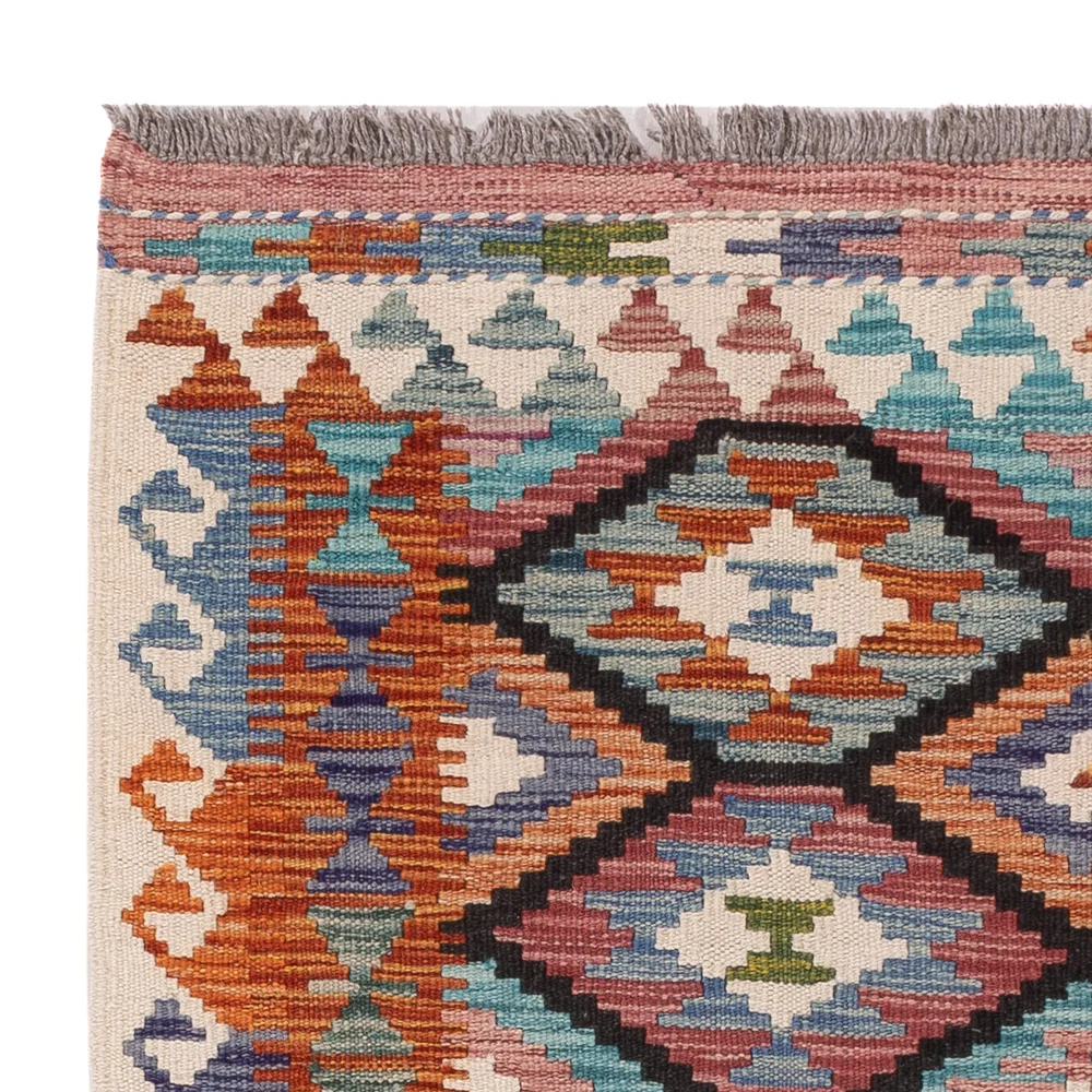 Kelim Teppich - Splash quadratisch - 102 x 101 cm - mehrfarbig