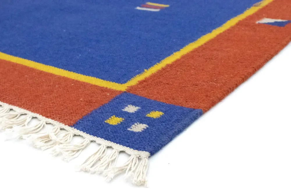 Kelim Teppich - Trendy 180 x 120 cm - blau