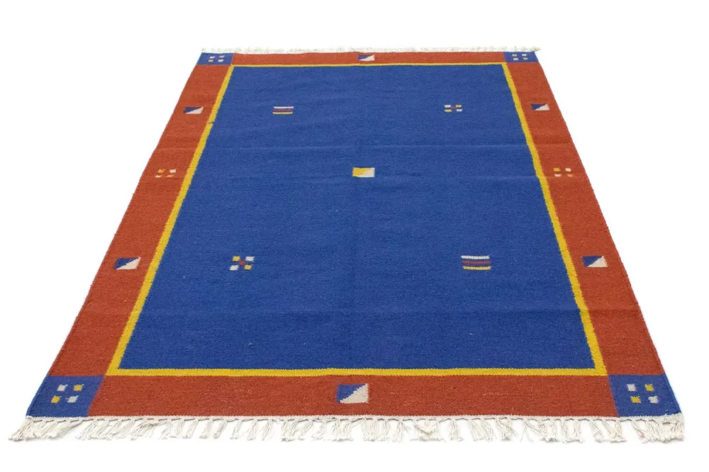 Kelim Teppich - Trendy 180 x 120 cm - blau