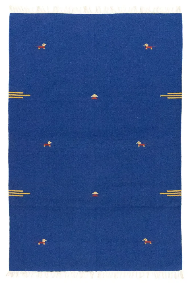 Kelim Teppich - Trendy 180 x 120 cm - blau