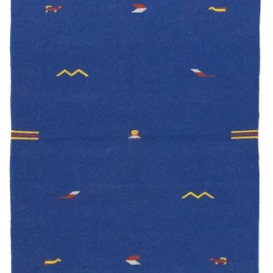Kelim Teppich - Trendy 180 x 120 cm - blau