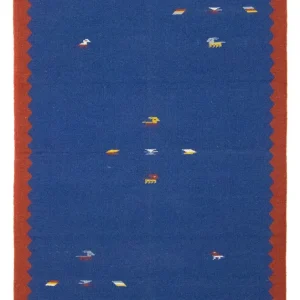 Kelim Teppich - Trendy 180 x 120 cm - blau