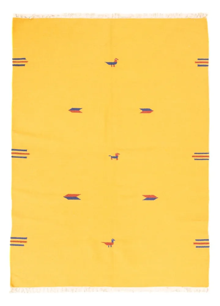 Kelim Teppich - Trendy - 180 x 120 cm - gelb