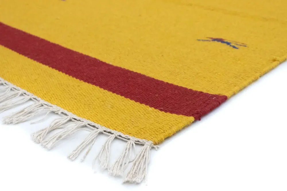 Kelim Teppich - Trendy 180 x 120 cm - gelb