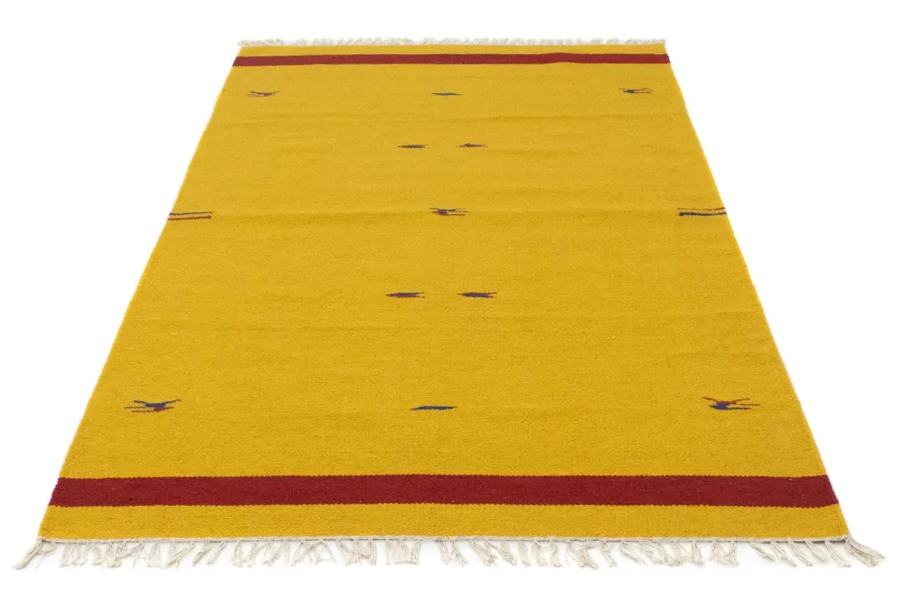 Kelim Teppich - Trendy 180 x 120 cm - gelb