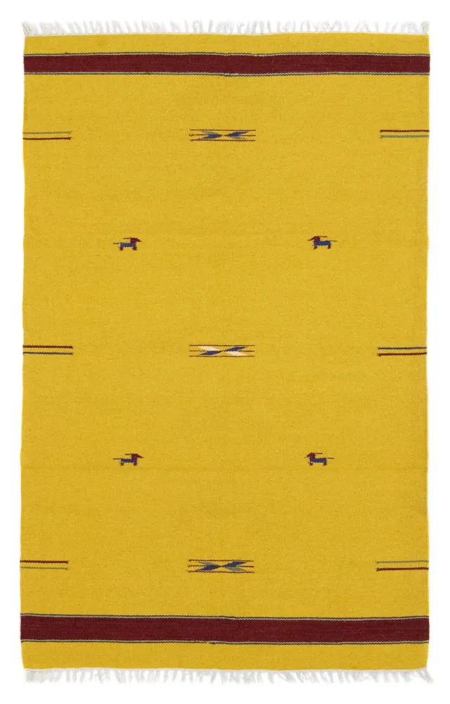 Kelim Teppich - Trendy 180 x 120 cm - gelb