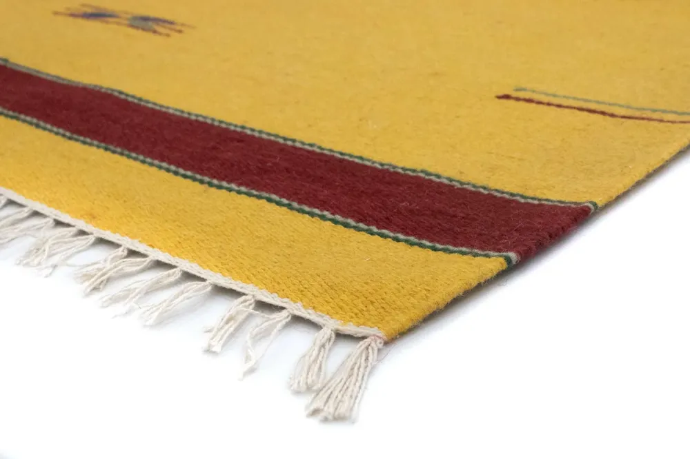 Kelim Teppich - Trendy 180 x 120 cm - gelb