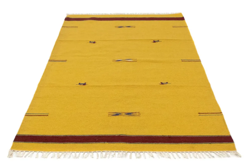 Kelim Teppich - Trendy 180 x 120 cm - gelb