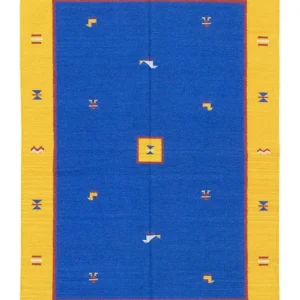 Kelim Teppich - Trendy 200 x 140 cm - blau