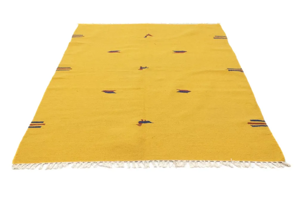 Kelim Teppich - Trendy 200 x 140 cm - gelb